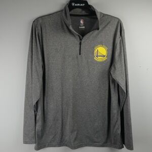 Golden State Warriors Shirt Mens XL‎ Gray NBA Basketball Long Sleeve Quarter Zip